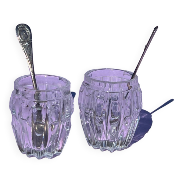 Salière et poivrière en cristal