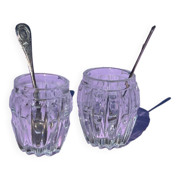Salière et poivrière en cristal