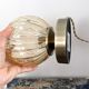 Lampe globe vintage doré électrifiée à neuf