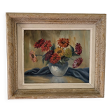 Old painting bouquet of flowers