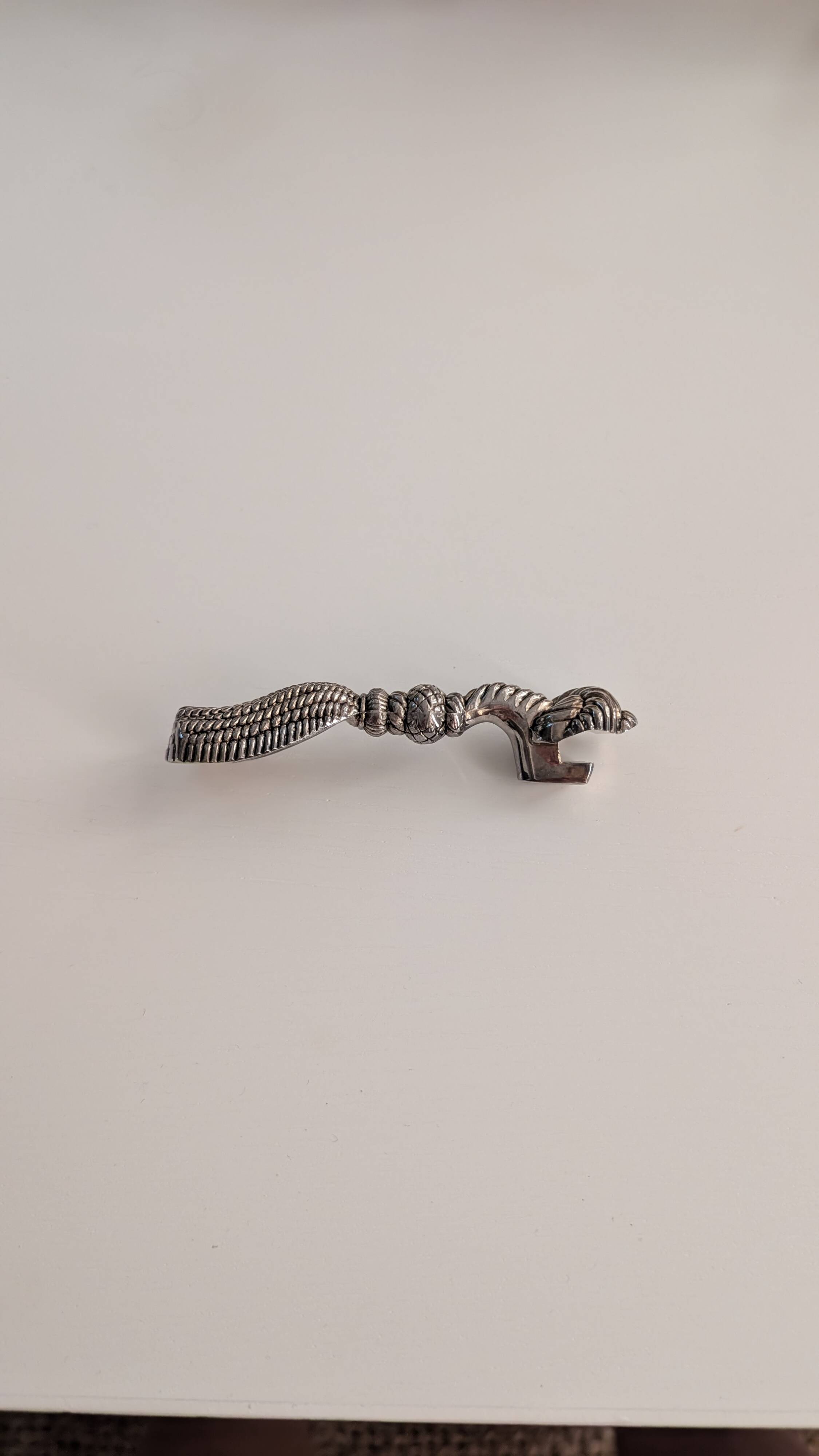 Vintage silver-plated bottle opener – pompom design