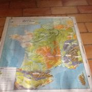 School map n ° 101 France relief and structure bookstore Armand Colin collection Henri Varon