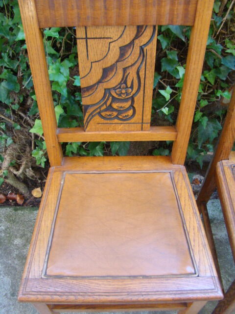 Series of three chairs art deco