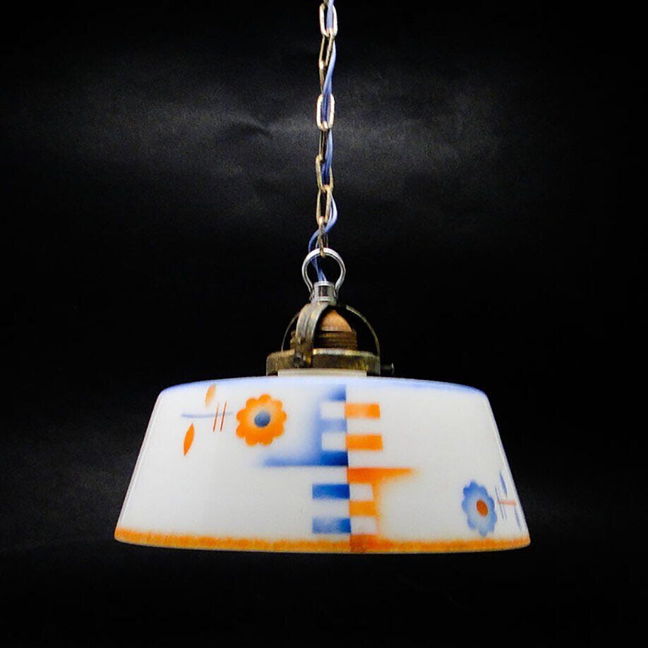 Lampe suspendue Art Déco, Pologne, années 1950