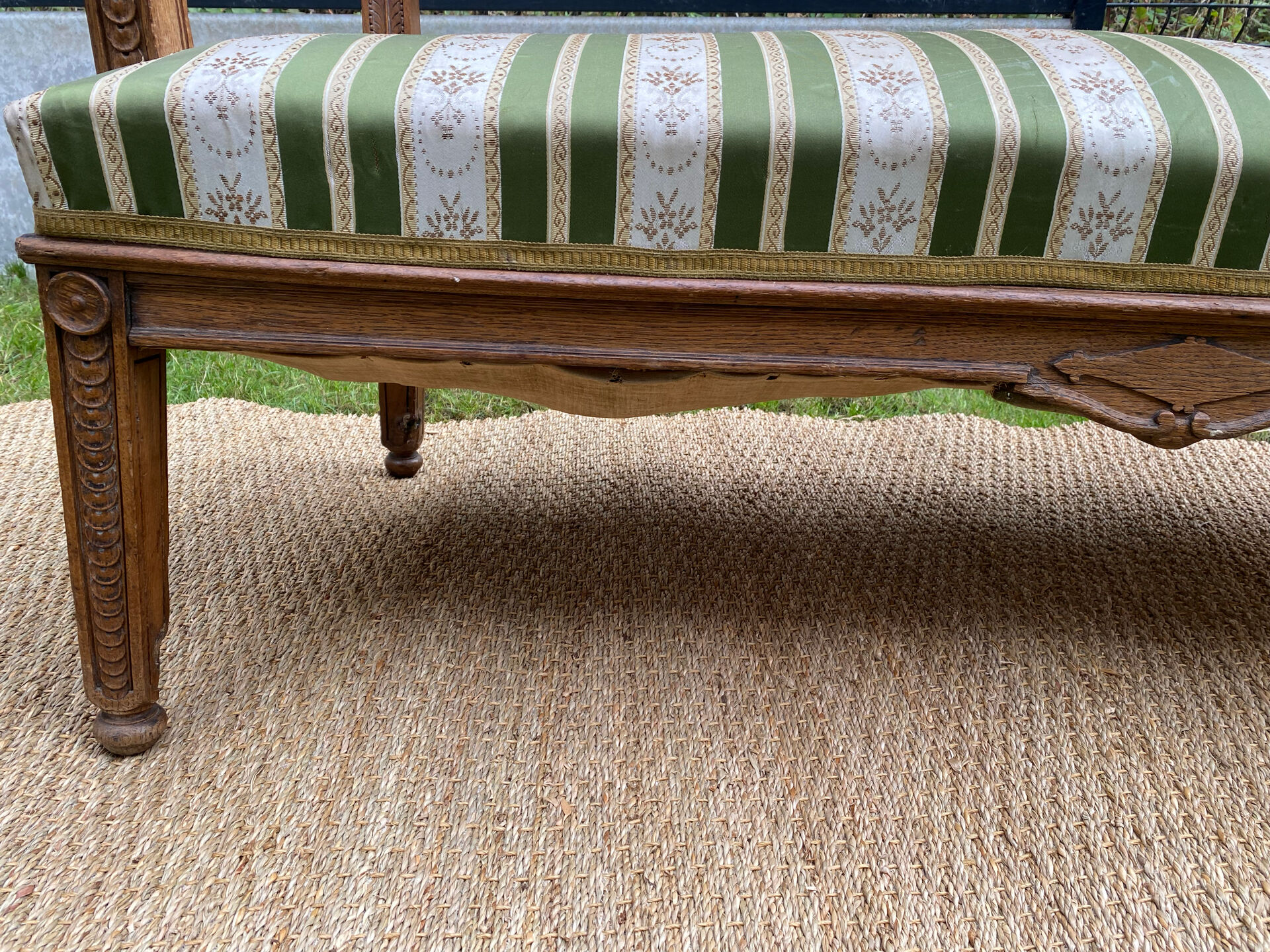 Antique Directoire style salon (2-seater bench + chair)