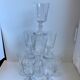 Set of 9 crystal wine glasses engraved early twentieth century