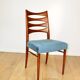 Danish vintage chairs blue turquoise vintage - set of 4 - great set