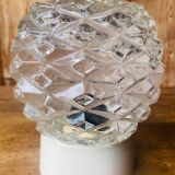 Molded glass wall light