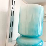 Vintage blue blown glass lamp 90