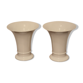 Duo of porcelain vases