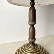 Lampe en bronze "glands" années 50, luminaire naturaliste vintage