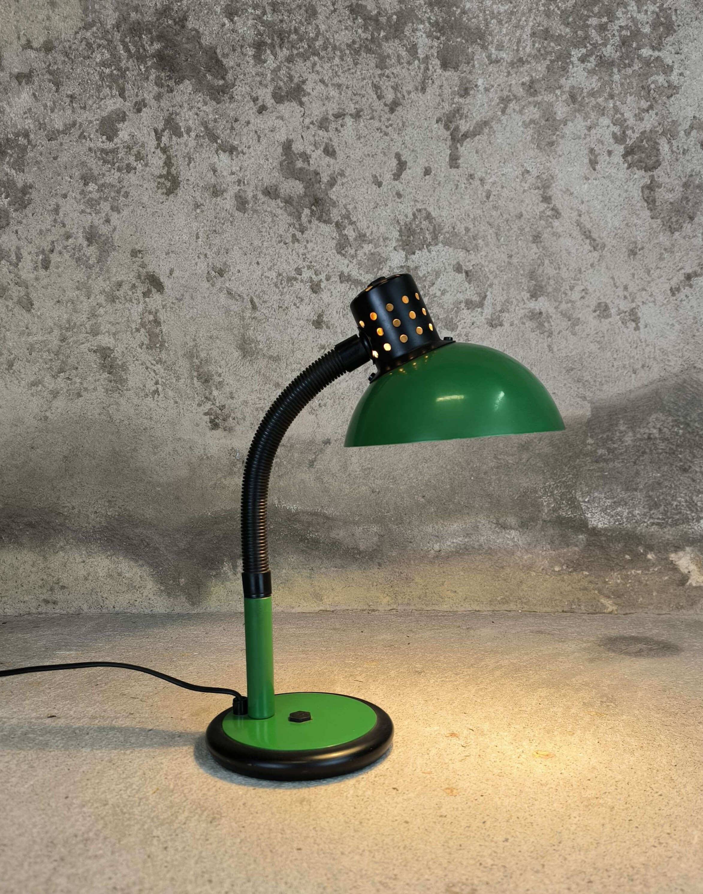 Vintage green Aluminor desk lamp