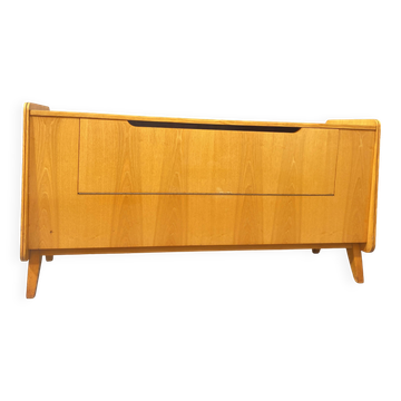 Vintage ash wood commode by F. Jirák for Tatra, 1960, Czechoslovakia.