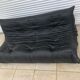 Canapé Togo 3 places en cuir noir par Michel Ducaroy pour Ligne Roset