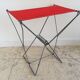 Tabouret nomade pliant de camping rouge