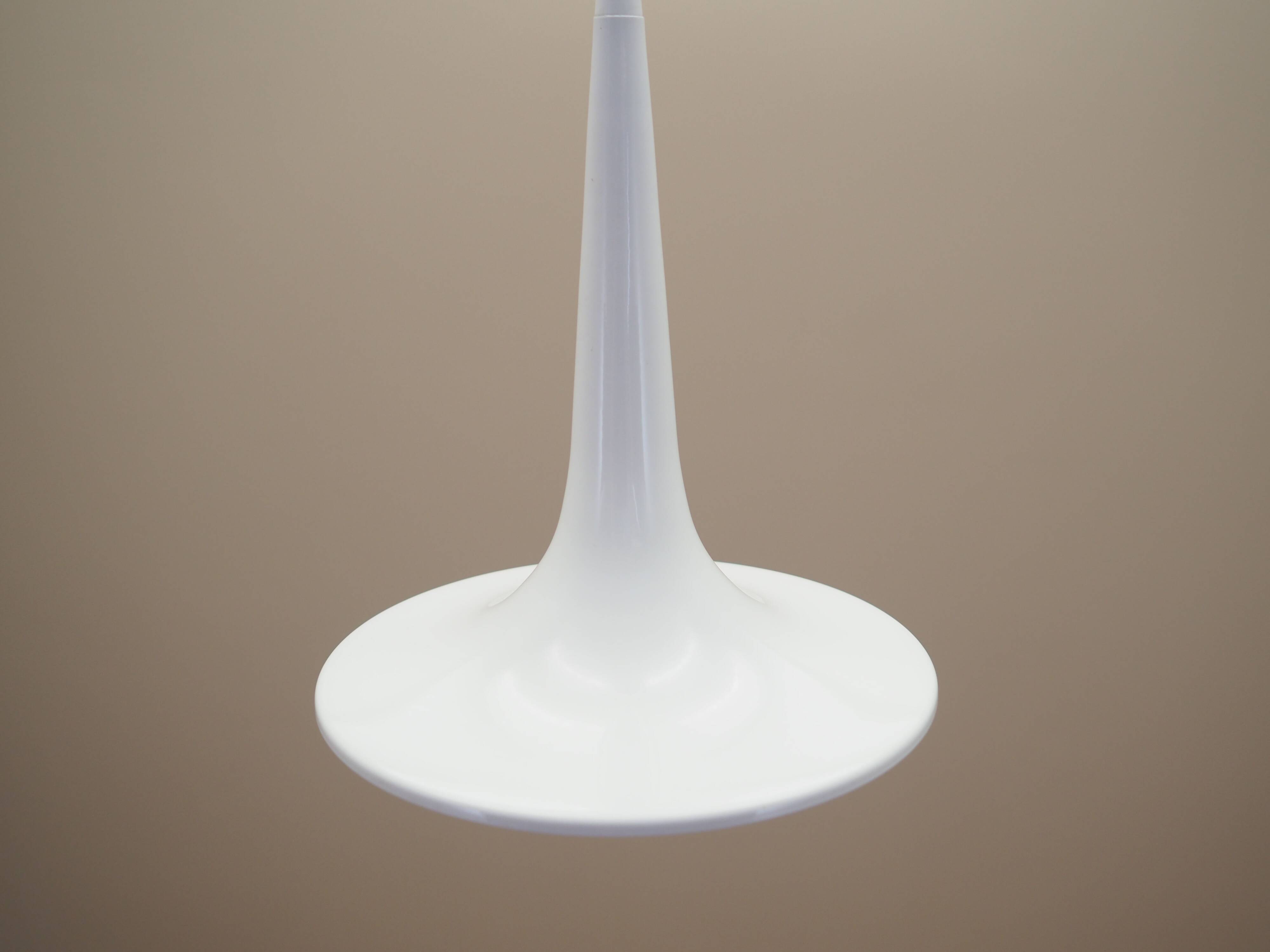 White pendant lamp, Danish design, 1970s, manufacturer: Frandsen