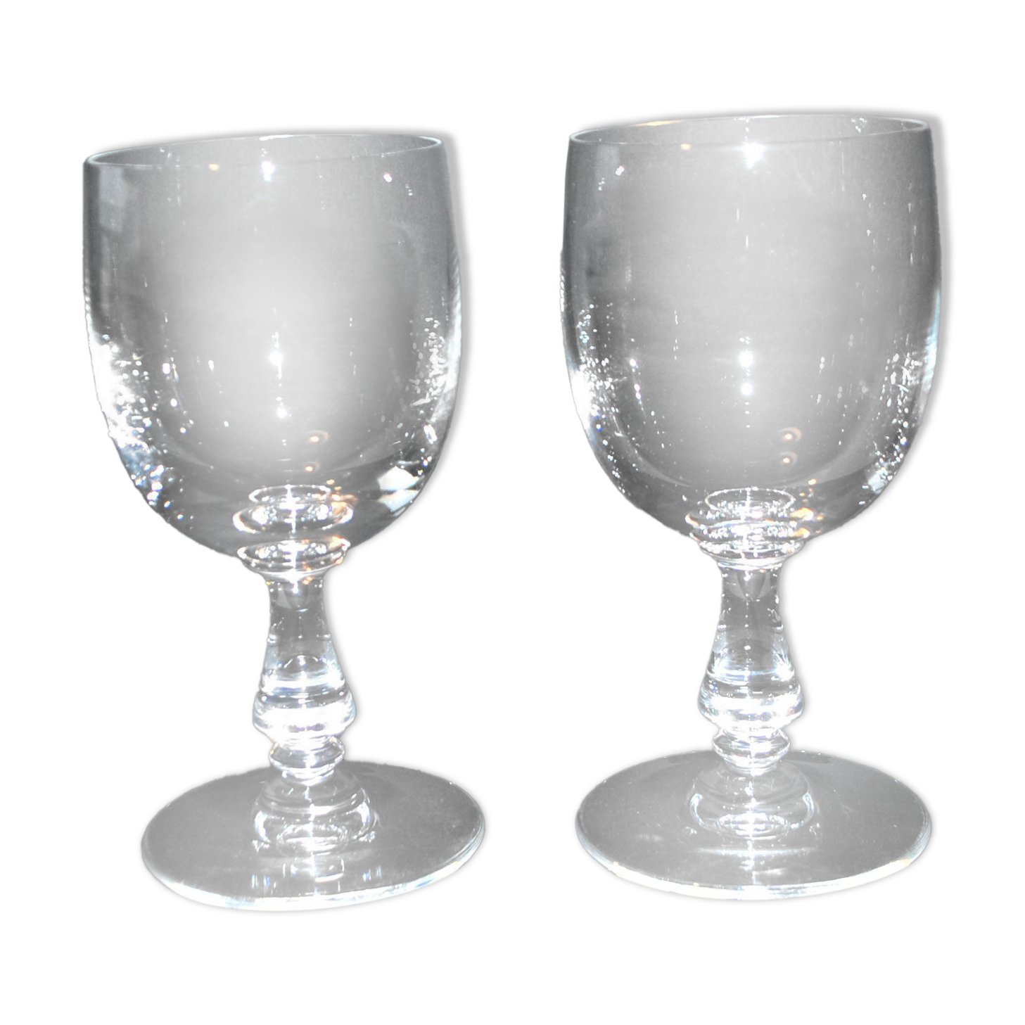 Set of 2 Uni crystal wine glasses from SAINT-LOUIS "2nd choice" H14cm