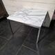 Table basse Roche Bobois en métal chromé dessus marbre,  1970