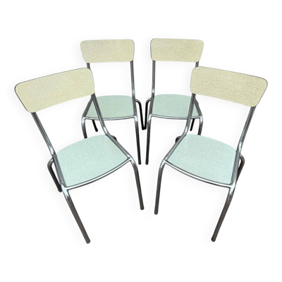 4 chaises en Formica des années 50 France