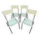 4 chaises en Formica des années 50 France