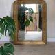 Louis philippe golden fireplace mirror with floral pattern