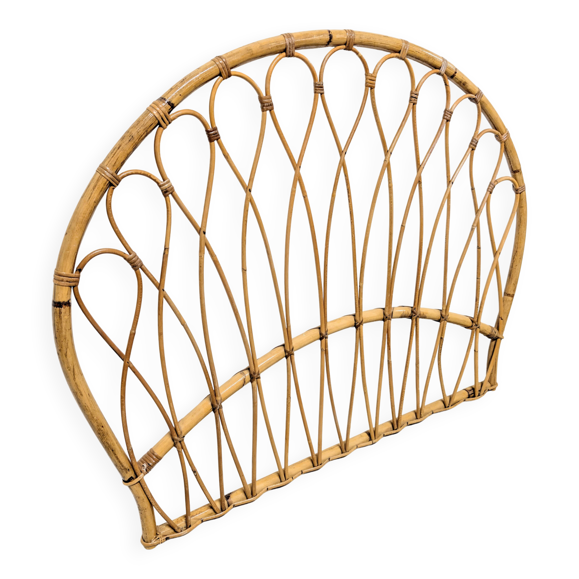Vintage rattan headboard - single