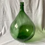 Dame jeanne ancienne  en verre vert