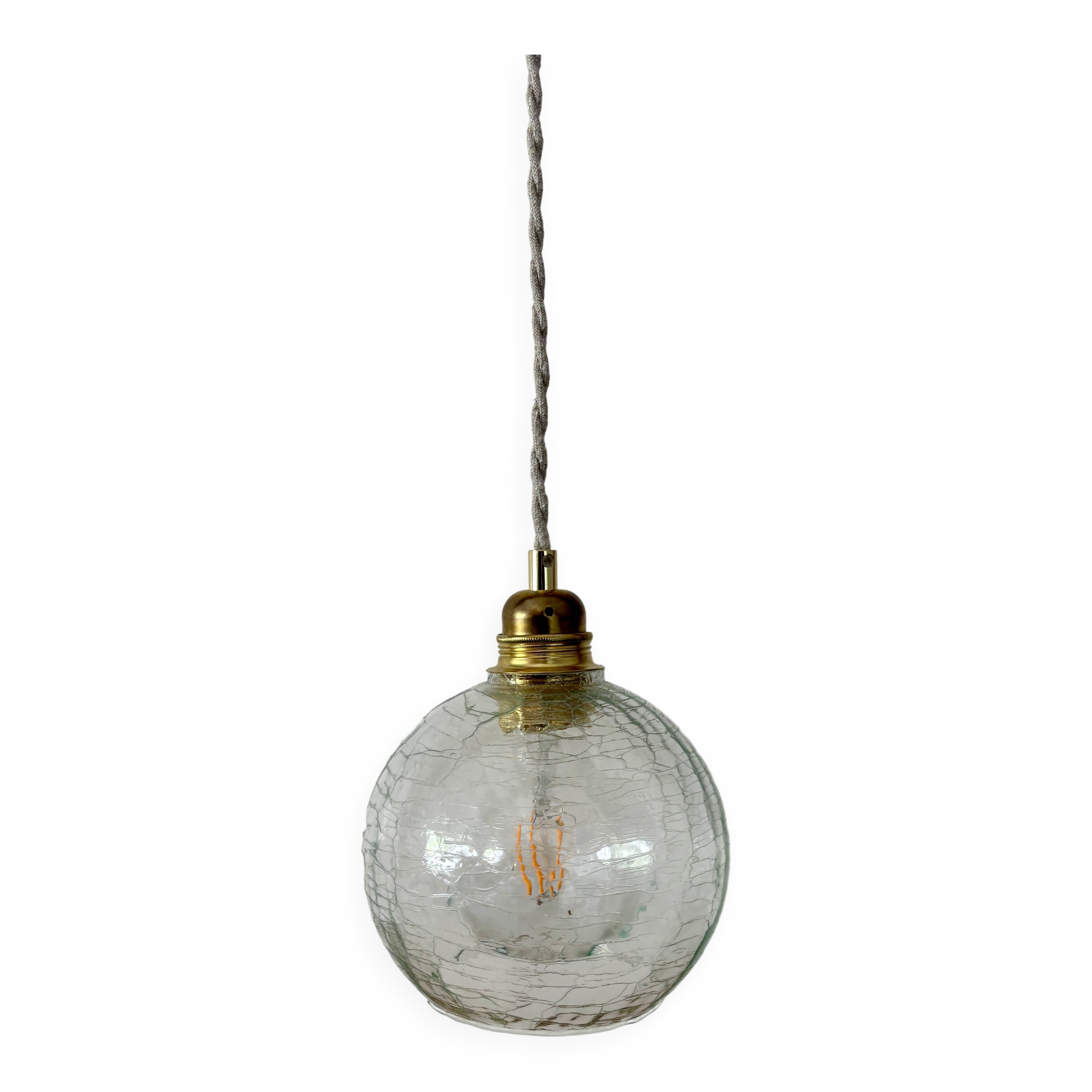 Vintage glass suspension globe