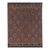 Vintage Turkish kilim handwoven 194x245 cm