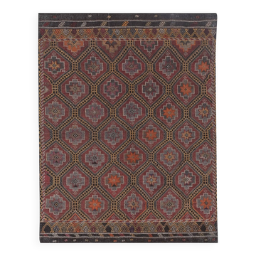 Vintage Turkish kilim handwoven 194x245 cm