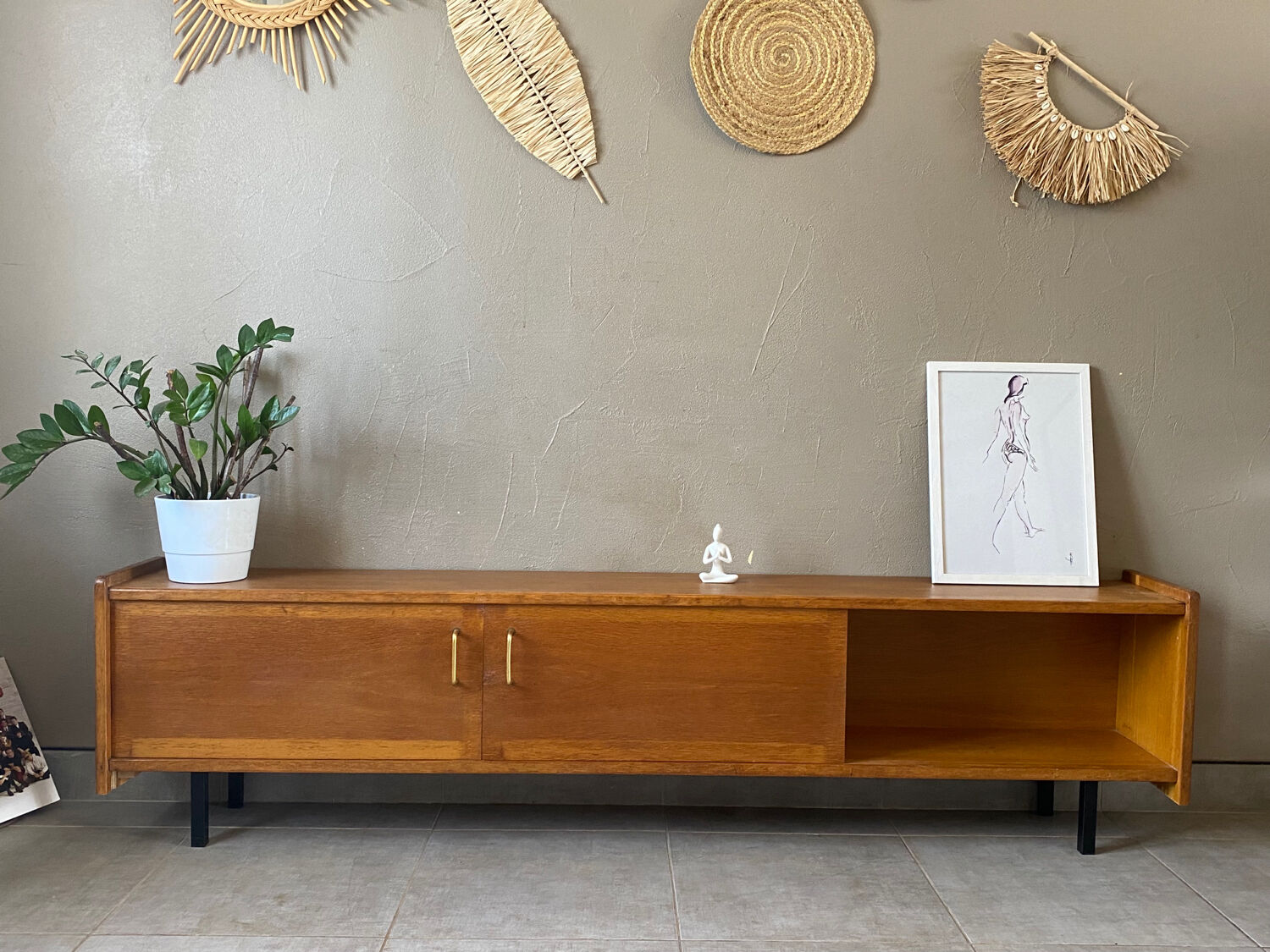 Vintage wooden row from the 50s-60s