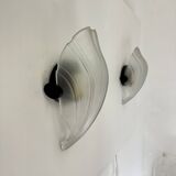 Pair of post modern shell wall lamps , 1980s