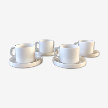 Lot de 4 tasses à expresso conçues par Pieter Stockmans pour Mosa