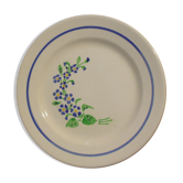 Lot de 4 Assiettes à dessert " Niderviller ", décor fleurs bleues