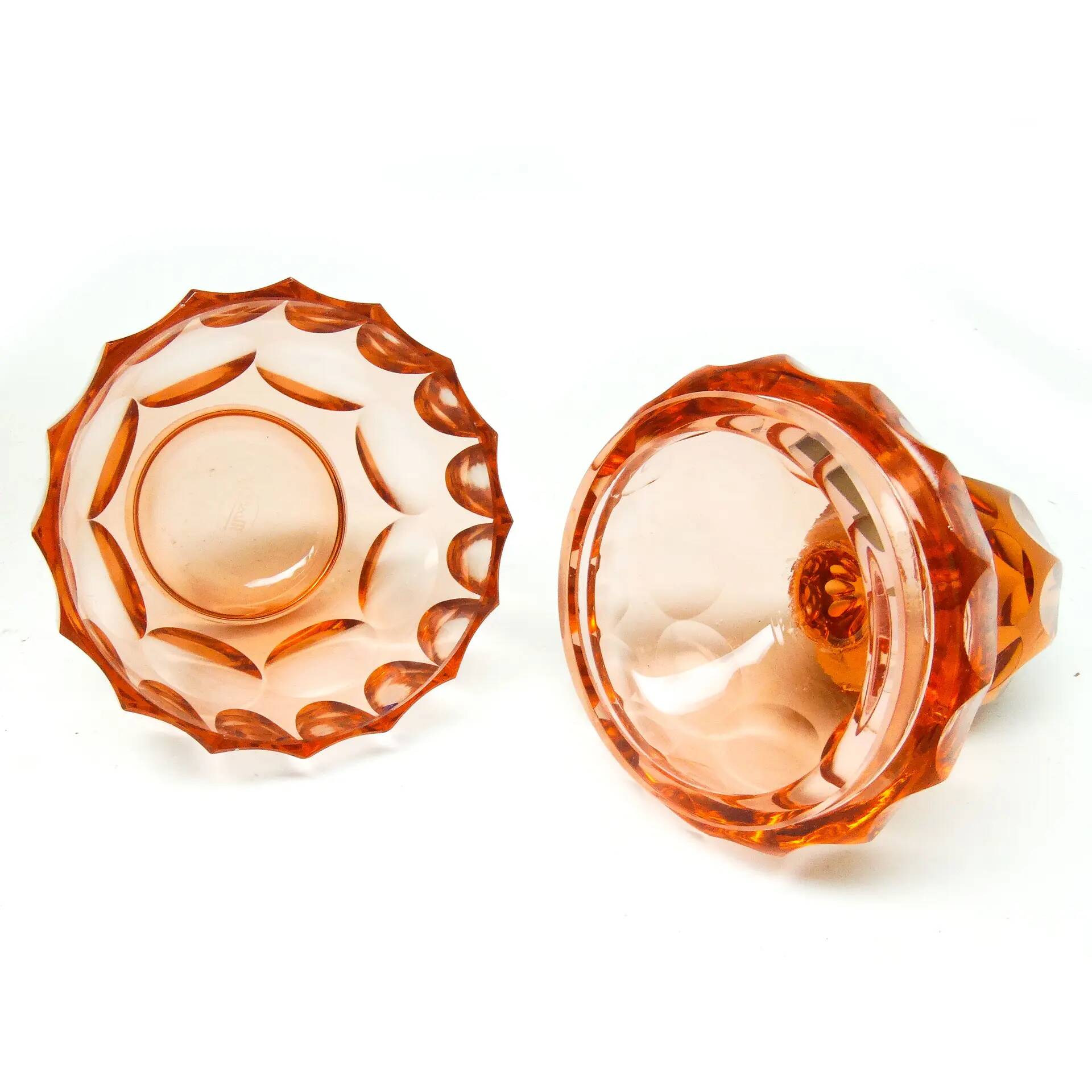 Art Deco bonbonniere, crystal, Moser, Czechoslovakia, 1930s