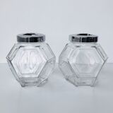 Pair of 70's retrofuturistic jars