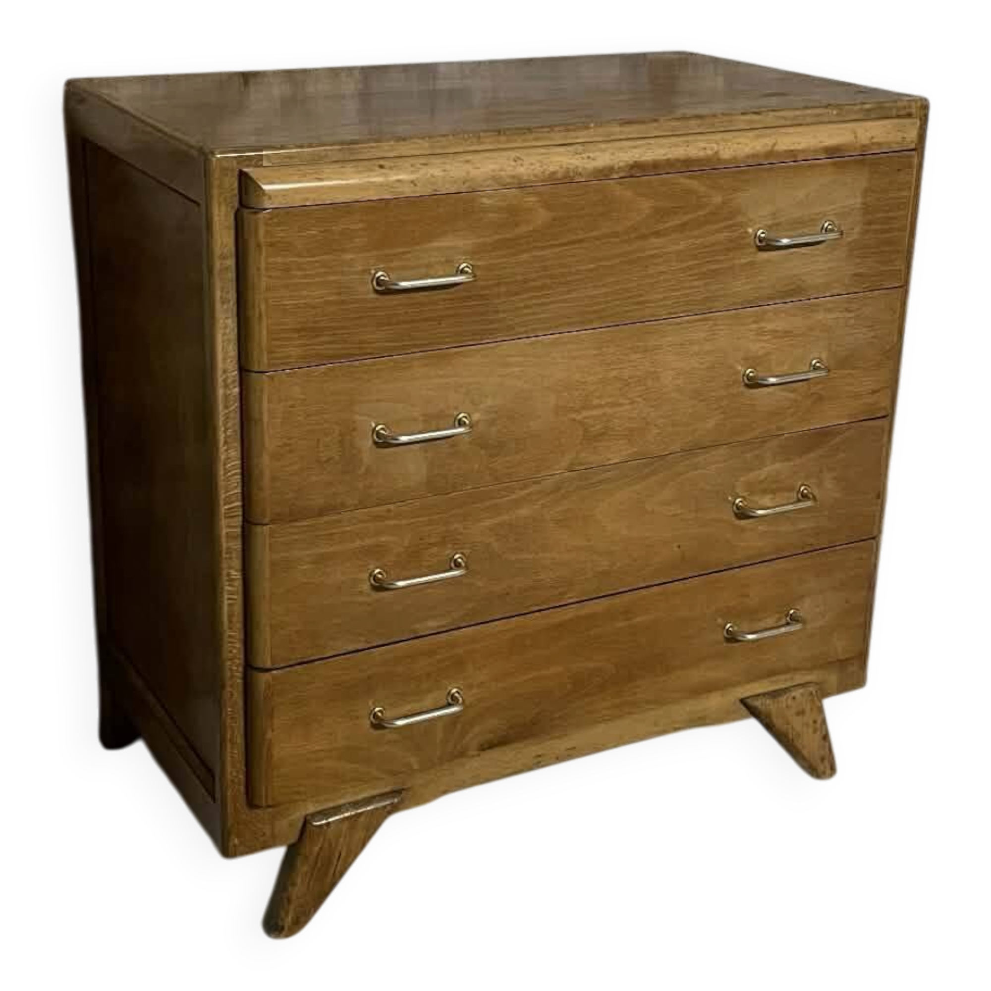 Vintage chest of drawers with 4 drawers and tapered legs.