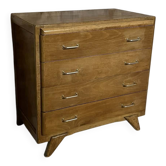 Vintage chest of drawers with 4 drawers and tapered legs.