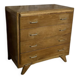 Vintage chest of drawers with 4 drawers and tapered legs.