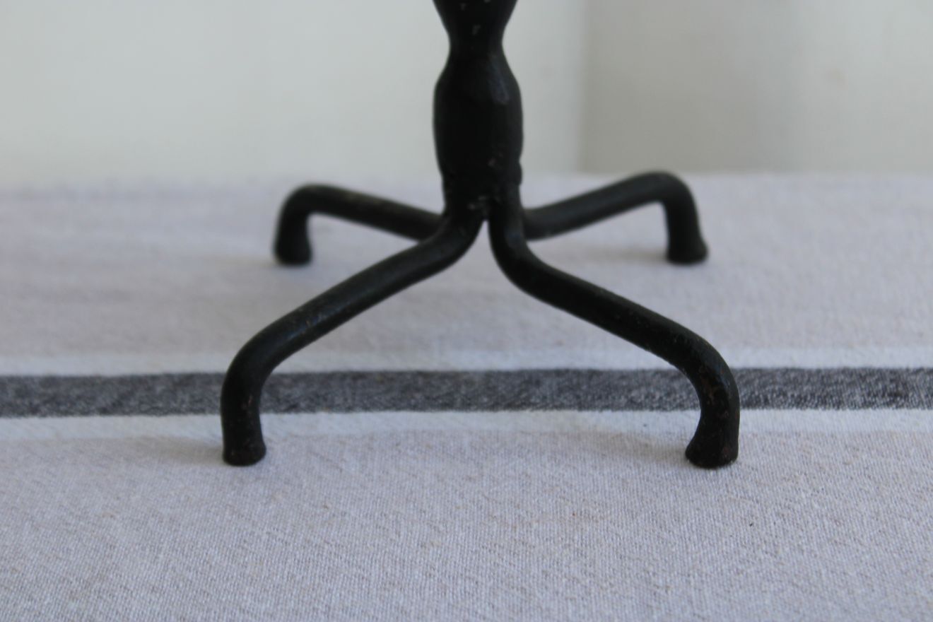 Set of 3 wrought iron candle holders