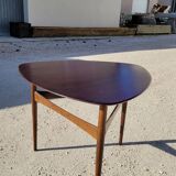 Scandinavian teak tripod coffee table 1960s