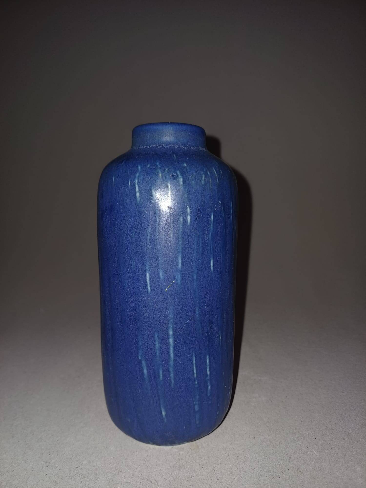 Scandinavian Ceramic Vase Gunnar Nylund "Rubus" Number 5 Rörstrand Blue Wine
