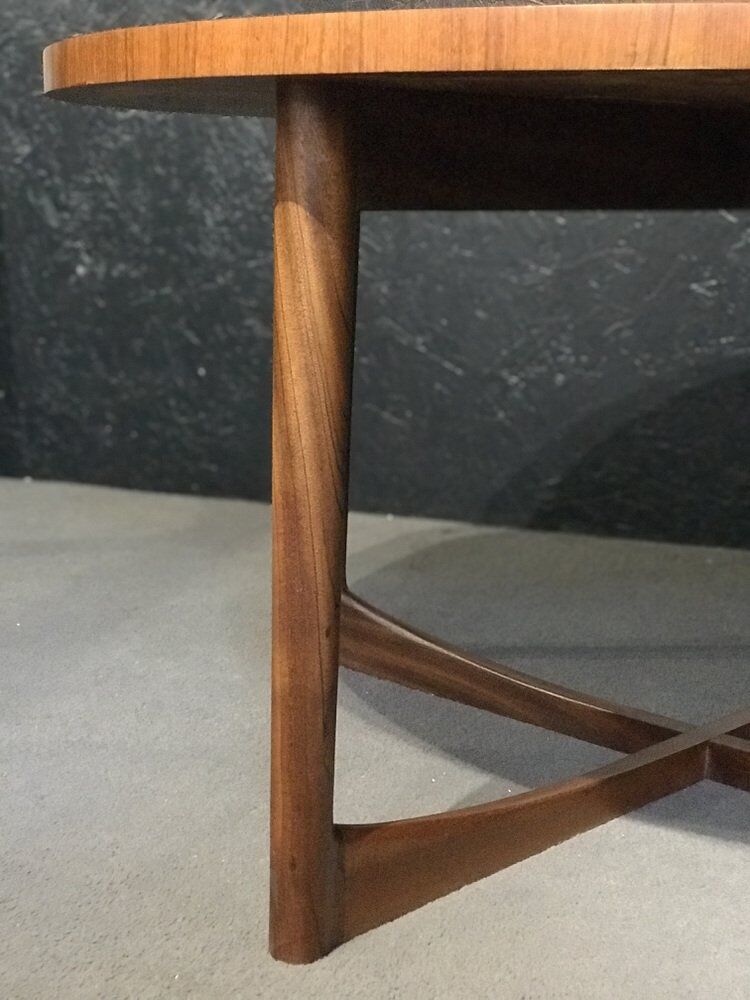 Mid-century round teak collection Starburst coffee table by Tom Robertson for McIntosh