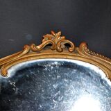 Antique mirror tray Centerpiece mainly in bronze and mercury glass