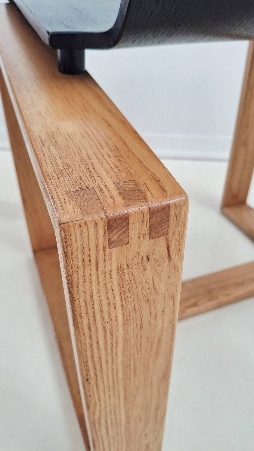 Chaises italiennes minimalistes en bois courbé des années 70, frêne et ébène