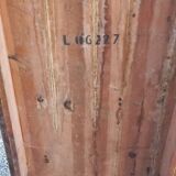 Brutalist farmhouse table Antique wooden workshop table 200cm