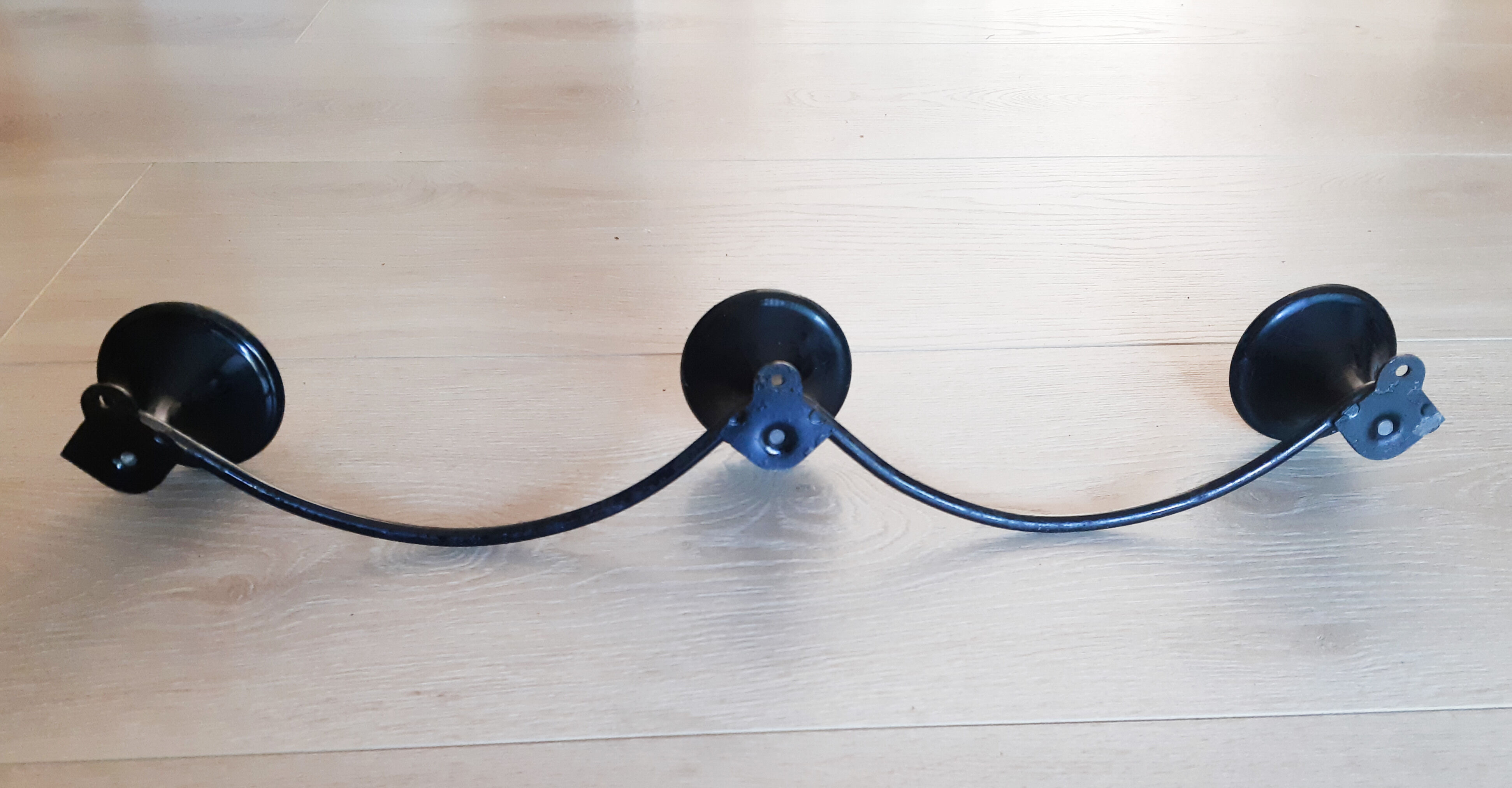 metal and plastic coat racks, vintage, 50s/60s, cloakroom, hook