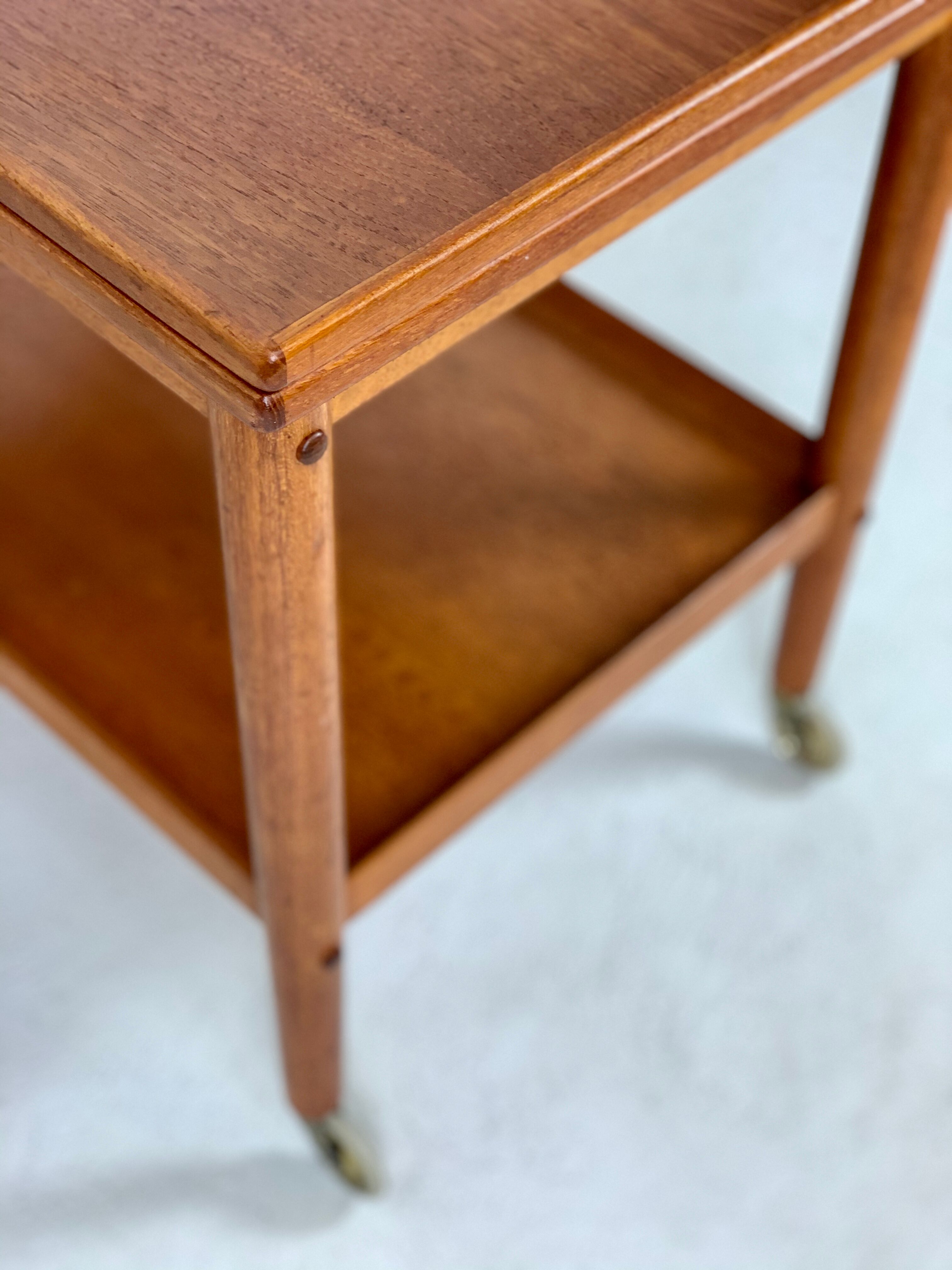 Danish midcentury teak bar trolley by Grete Jalk