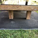 Vintage marble and smoked glass coffee table.