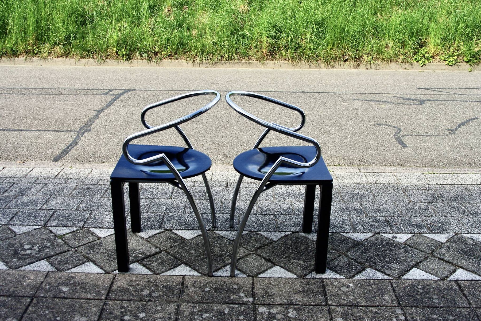 Paire de chaise vintage space age 1980
